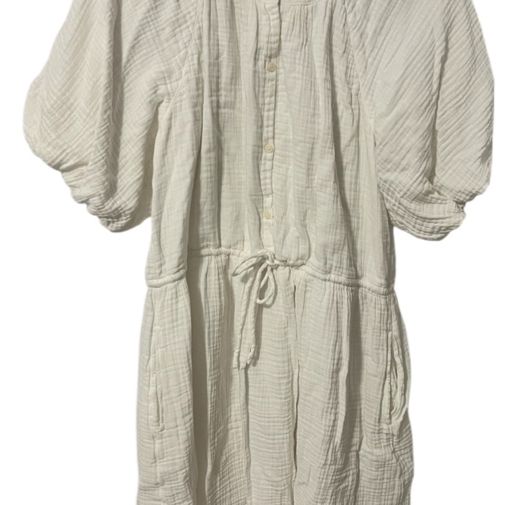 Old Navy Cream Button-Up Dress